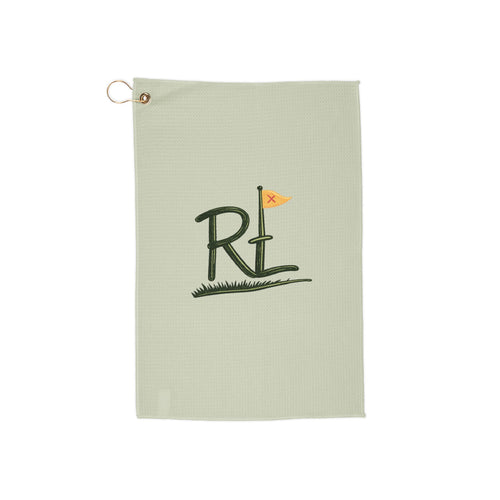 Monogram Golf Towel — RL Flag Embroidered Golfing Towel with Grommet