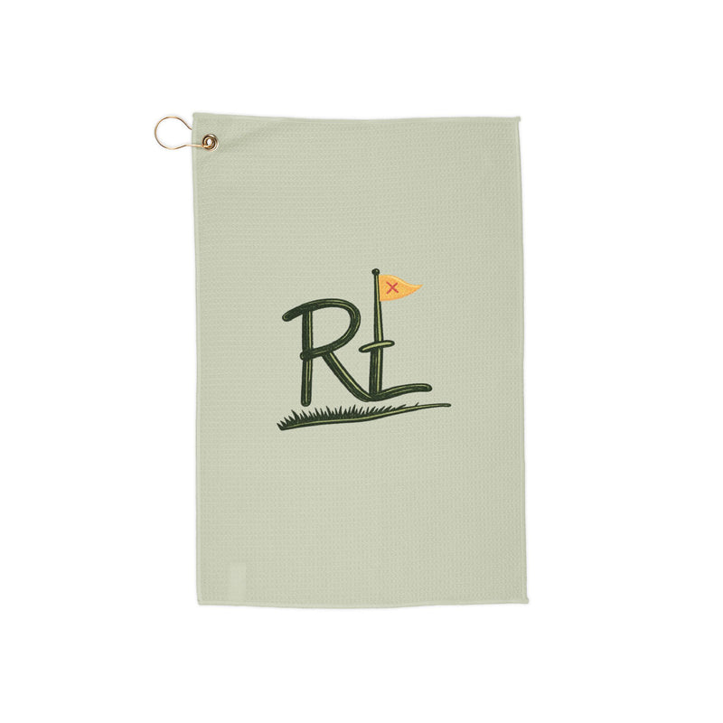 Monogram Golf Towel — RL Flag Embroidered Golfing Towel with Grommet